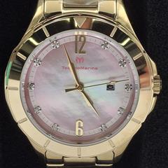 Invicta TechnoMarine TM-85001 Luna Tides Women's 33mm Pink MOP Dial Gold Tone